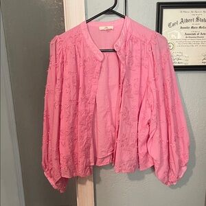 Entro Pink Textured Blouse